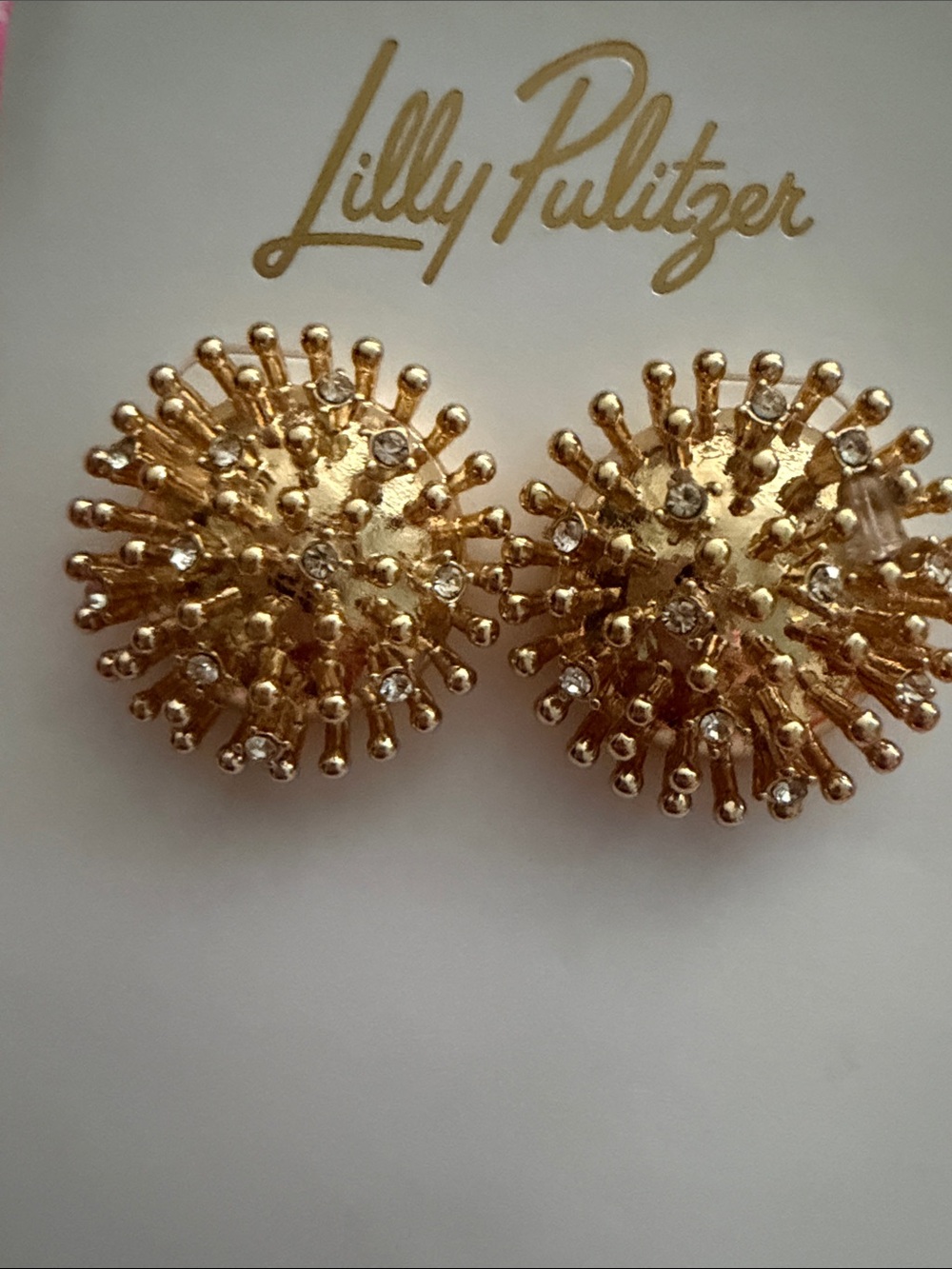 Lilly Pulitzer Gold Burst Cluster Stud Earrings - Picture 2 of 3